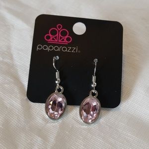 Silver and Pink Earrings